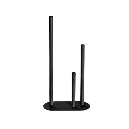 Metal Vase 3 Tubes Black (21x10x40cmH)