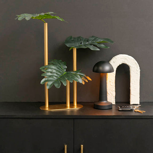 Metal Vase 3 Tubes Gold (21x10x40cmH)