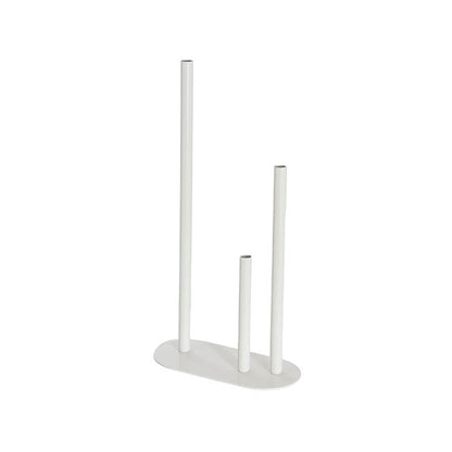 Metal Vase 3 Tubes White (21x10x40cmH)