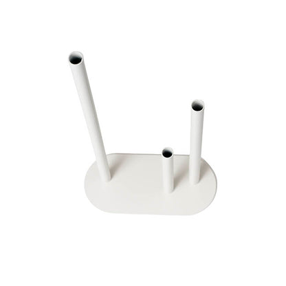 Metal Vase 3 Tubes White (21x10x40cmH)