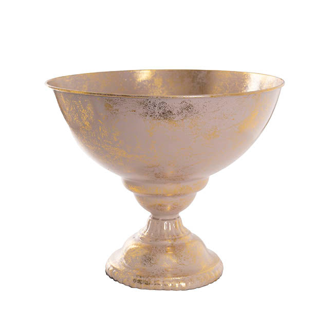 Metal Compote Round Bowl Vase Nude (38cmDx31.5cmH)