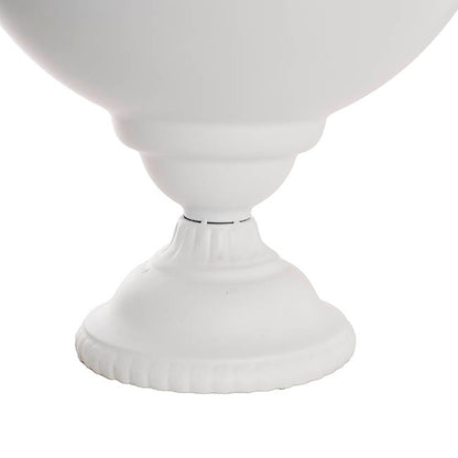 Metal Compote Round Bowl Vase White (38cmDx31.5cmH)