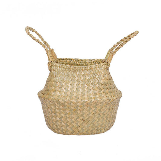 Tonga Seagrass Planter Pot Natural  (16x13x15cmH)