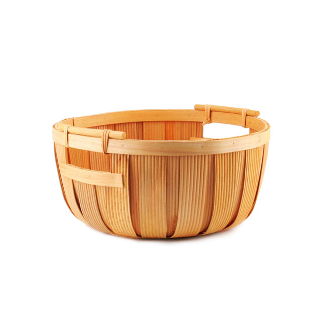 Woven Barrel Hamper Bowl Natural (D34.5x16cmH)