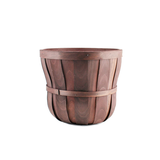 Woven Barrel Planter Dark Brown (30x25cmH)