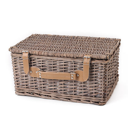 Classic 4 Person Picnic Basket Brown (42x28x20cmH)