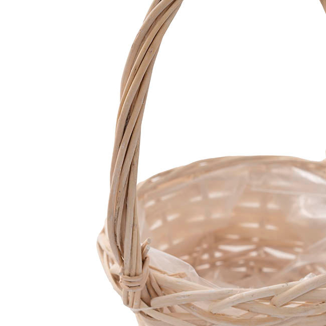 WIllow Basket With Handles Set 3 White (28Dx32cmH)
