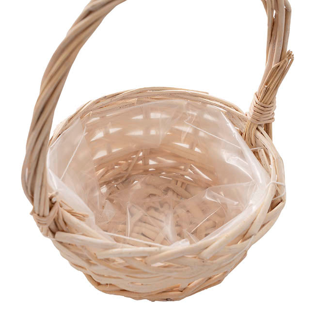 WIllow Basket With Handles Set 3 White (28Dx32cmH)