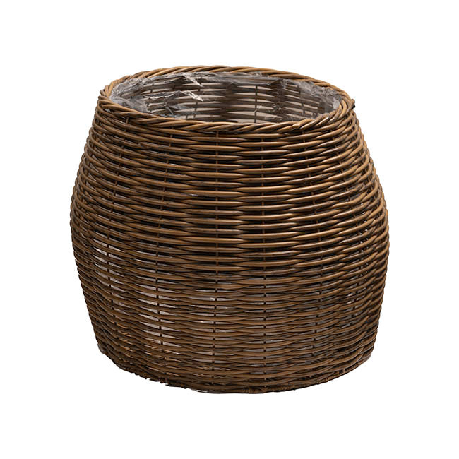 Artificial Ratten Sturdy Basket Planter Set 2 (45Dx47cmH)