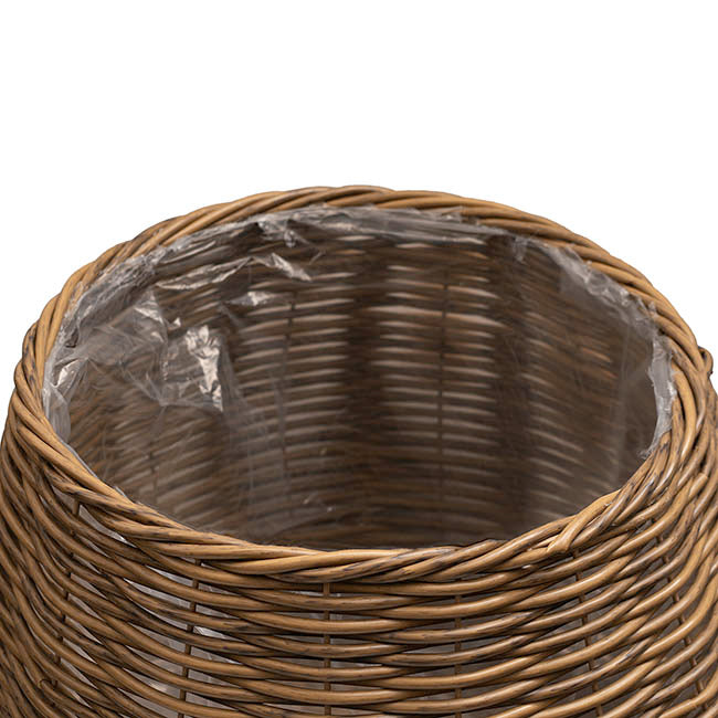 Artificial Ratten Sturdy Basket Planter Set 2 (45Dx47cmH)