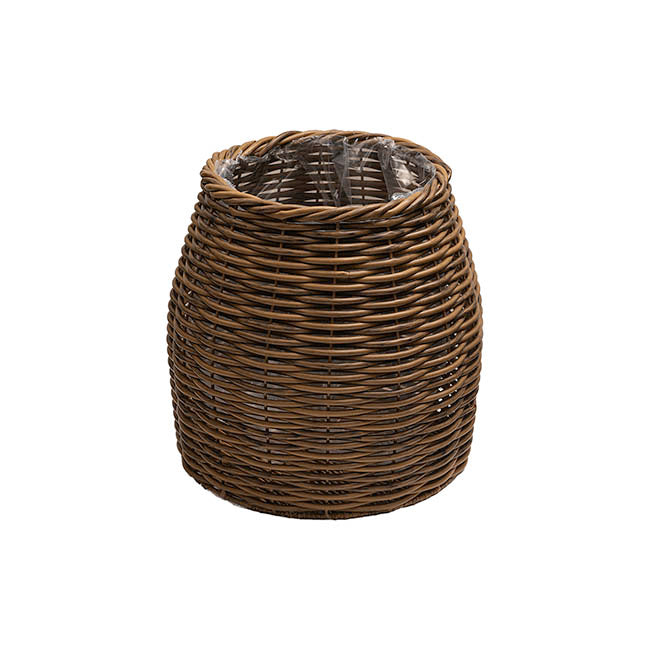 Artificial Ratten Sturdy Basket Planter Set 2 (45Dx47cmH)