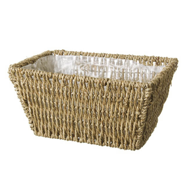Seagrass Planter Rectangle Natural (23x15x12cmH)