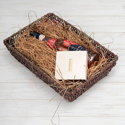 Seagrass Tray Rectangle Dark Brown (38x26x10cmH)