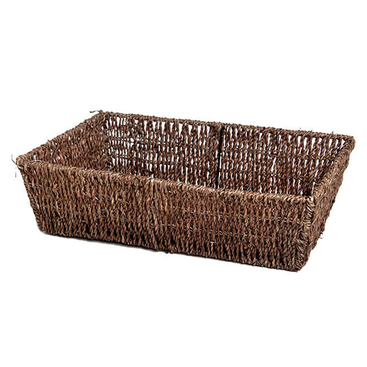 Seagrass Tray Rectangle Dark Brown (38x26x10cmH)