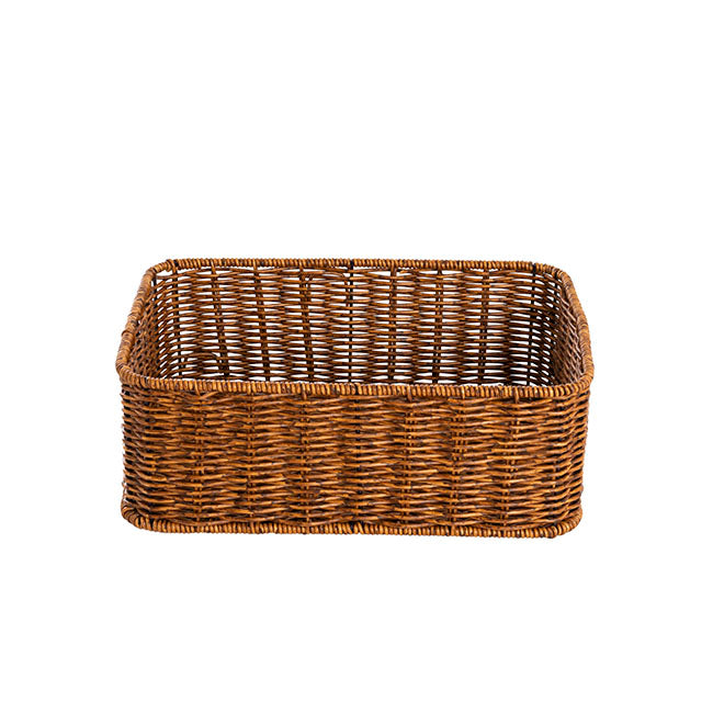 Woven Tray Rectangle Dark Brown (29x20.5x10cmH)