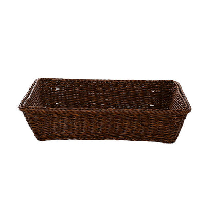 Woven Basket Rectangle Large Dark Brown (44.5x33x10cmH)