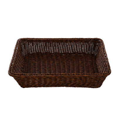 Woven Basket Rectangle Large Dark Brown (44.5x33x10cmH)