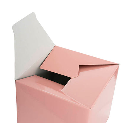 Gift Box Jumbo with Bow Flat Pack Baby Pink (305x300x300mmH)