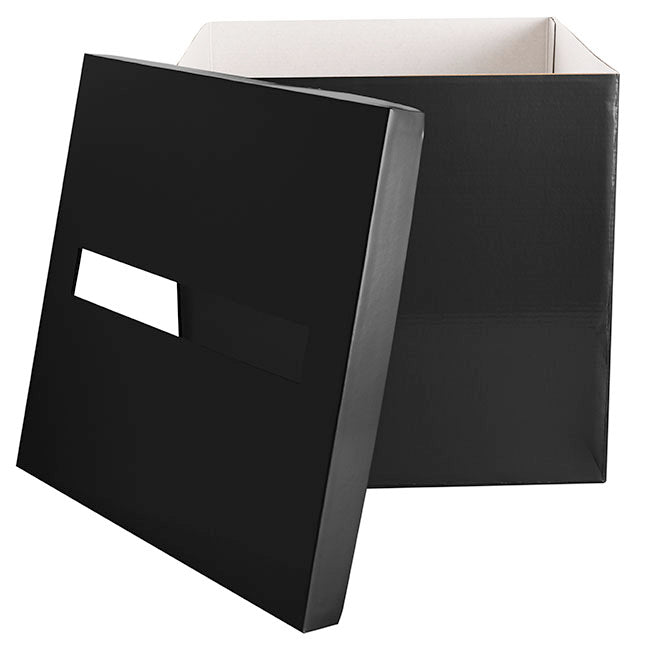 Wishing Well Card Box Flat Pack Black (305x305x300mmH)