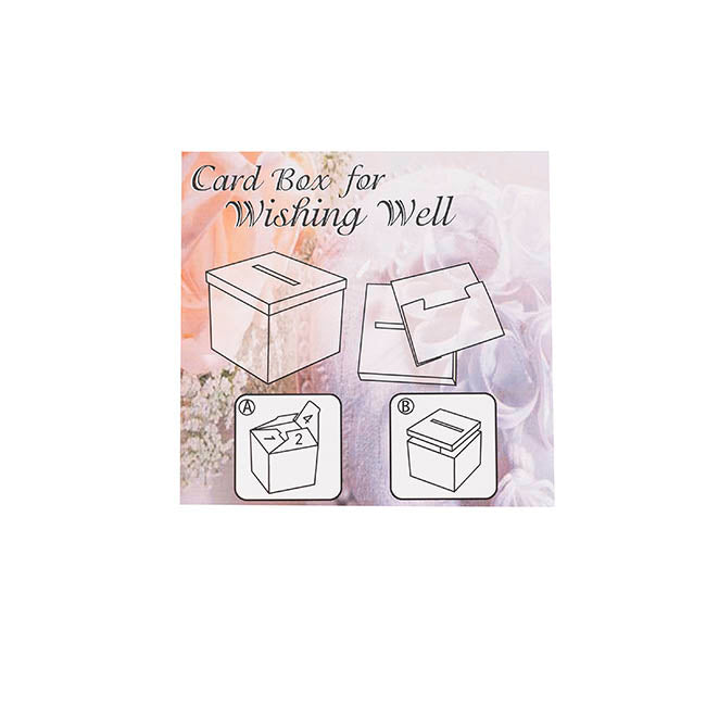 Wishing Well Card Box Flat Pack Baby Pink (305x305x300mmH)