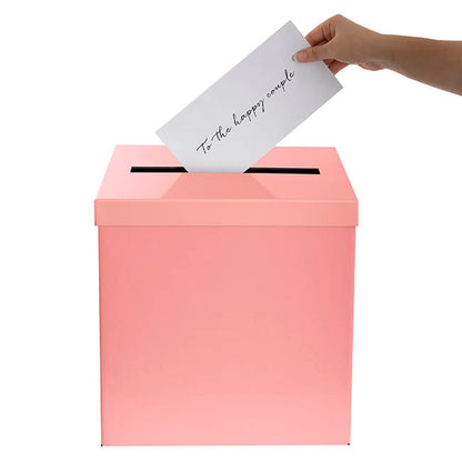 Wishing Well Card Box Flat Pack Baby Pink (305x305x300mmH)