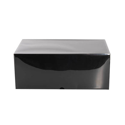 Gift Hamper Box with PVC Lid Rectangle Black (30Lx20Wx12Hcm)