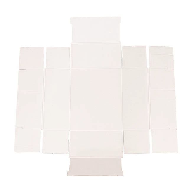 Gift Hamper Box with PVC Lid Rectangle White (30Lx20Wx12Hcm)