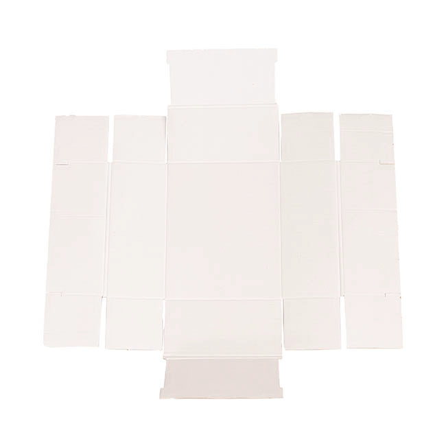 Gift Hamper Box with PVC Lid Rectangle White (25Lx20Wx10Hcm)