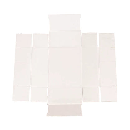 Gift Hamper Box with PVC Lid Rectangle White (25Lx20Wx10Hcm)