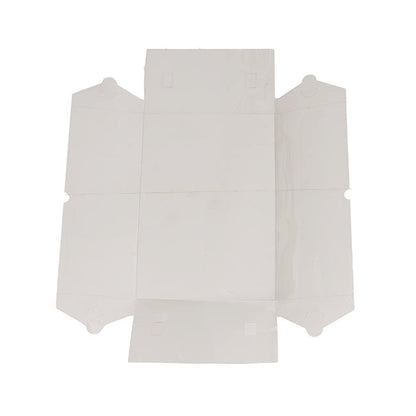 Gift Hamper Box with PVC Lid Rectangle White (25Lx20Wx10Hcm)