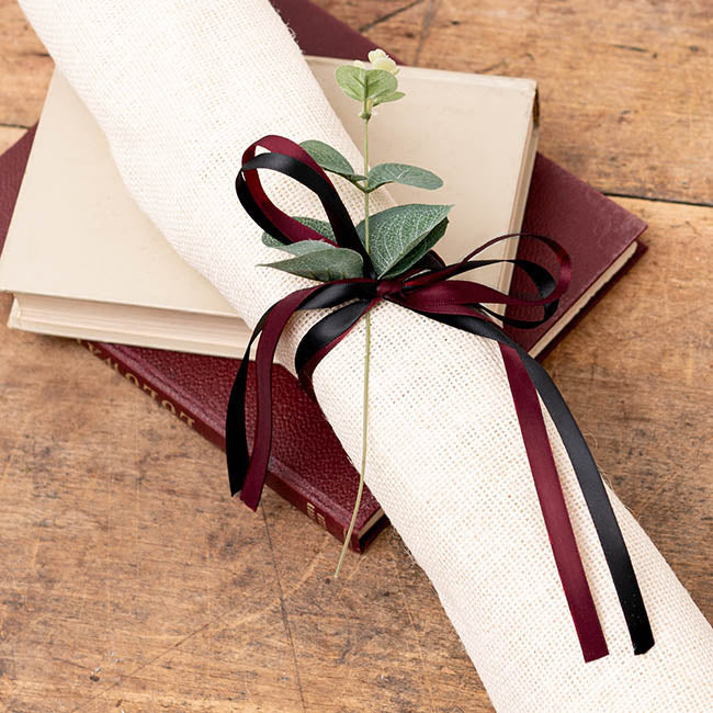 Bulk Ribbon Single Face Satin Black (10mmx50m)