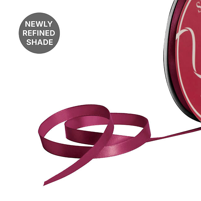 Bulk Ribbon Single Face Satin Burgundy (10mmx50yd )
