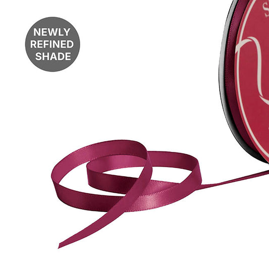 Bulk Ribbon Single Face Satin Burgundy (10mmx50yd )