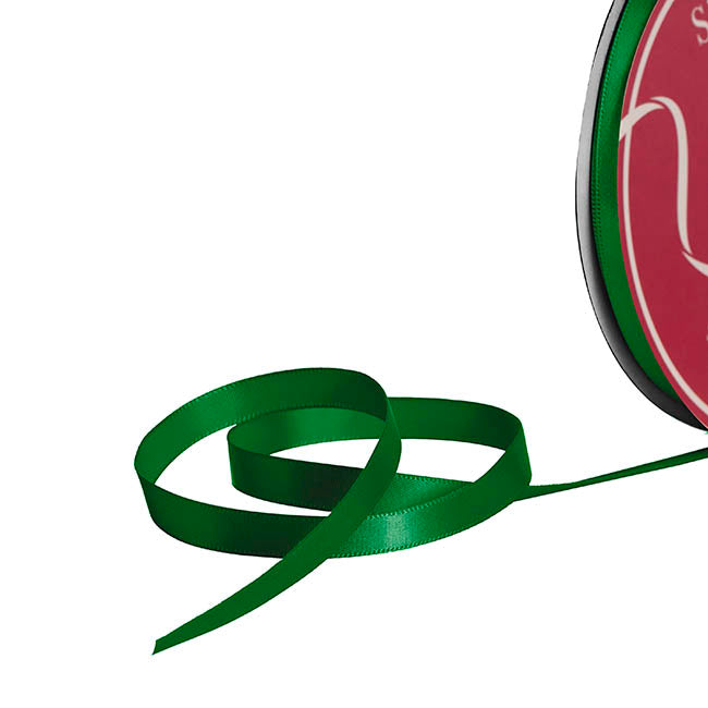 Bulk Ribbon Single Face Satin Hunter Green (10mmx50yd)