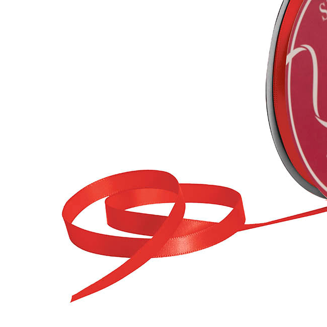 Bulk Ribbon Single Face Satin Red (10mmx50yd)