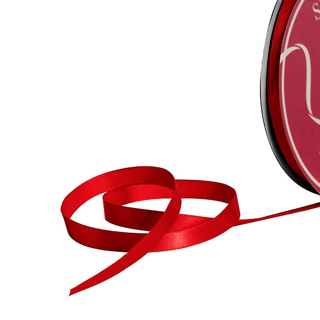 Bulk Ribbon Single Face Satin Rouge Red (10mmx50yd)