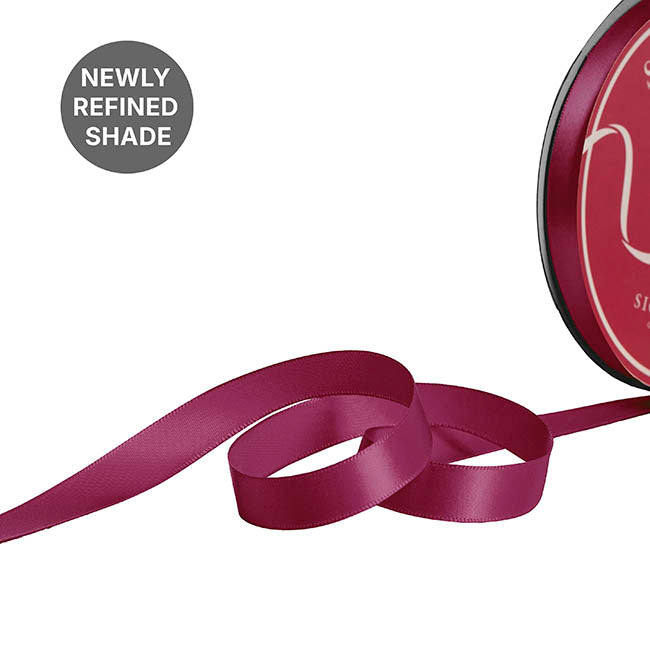 Bulk Ribbon Single Face Satin Burgundy (15mmx50yd)