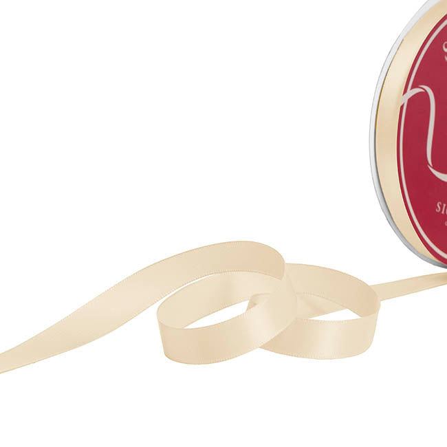 Bulk Ribbon Single Face Satin Ivory (15mmx50yd)