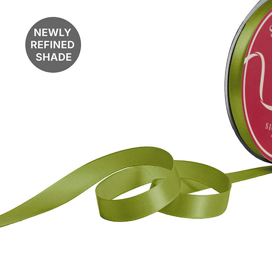 Bulk Ribbon Single Face Satin Olive (15mmx50yd)