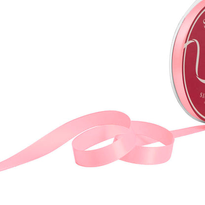Bulk Ribbon Single Face Satin Mid Pink