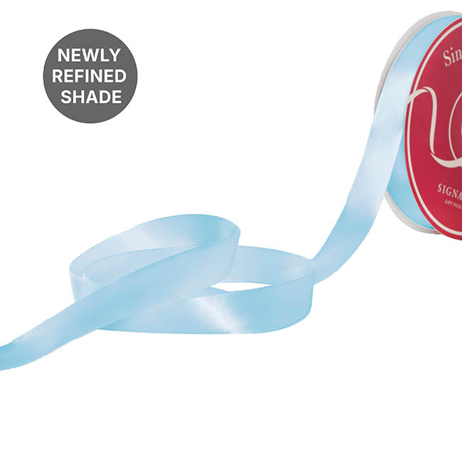 Jumbo Bulk Ribbon Single Face Satin Baby Blue (25mmx100yd)