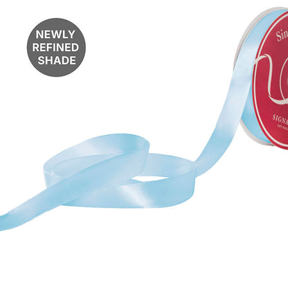 Jumbo Bulk Ribbon Single Face Satin Baby Blue (25mmx100yd)