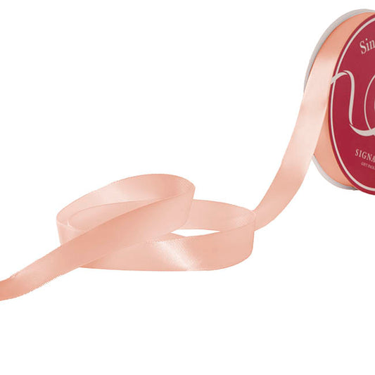 Jumbo Bulk Ribbon Single Face Satin Blush Pink (25mmx100yd)