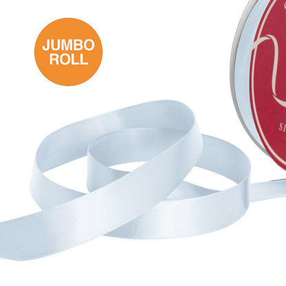 Jumbo Bulk Ribbon Single Face Satin Pastel Blue (25mmx100yd)
