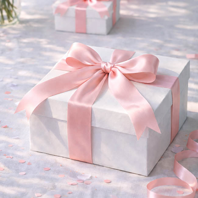 Jumbo Bulk Ribbon Single Face Satin Baby Pink (25mmx100yd)