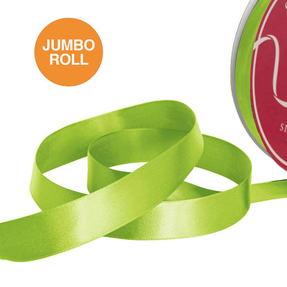 Jumbo Bulk Ribbon Single Face Satin Light Green (25mmx100yd)
