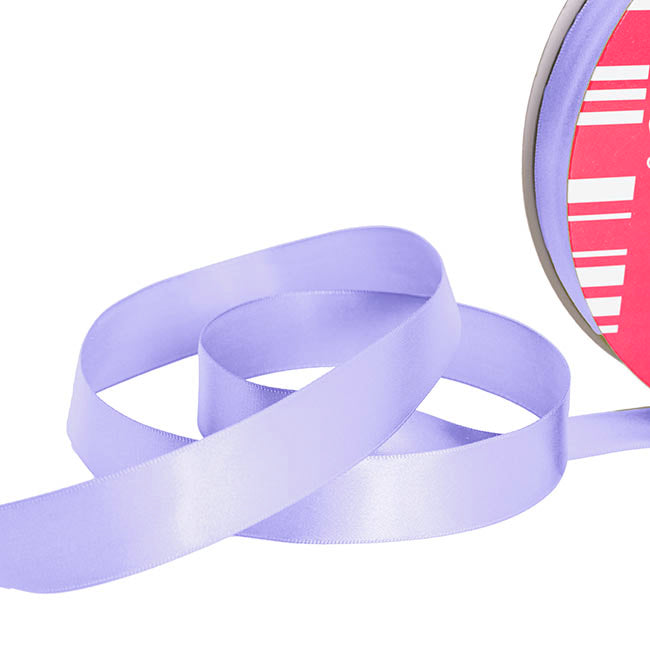 Jumbo Bulk Ribbon Single Face Satin Light Purple (25mmx100m)