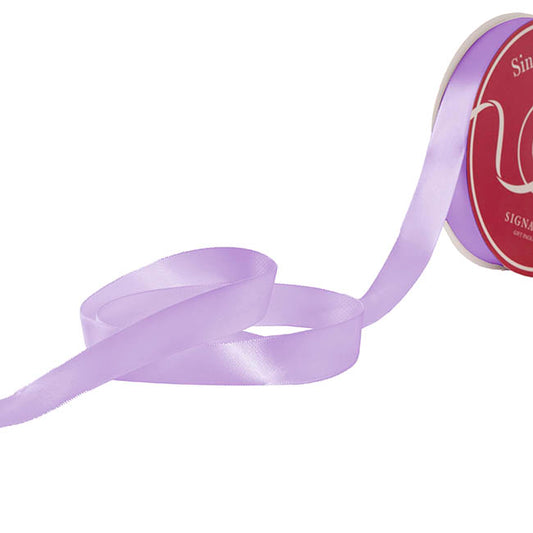 Jumbo Bulk Ribbon Single Face Satin Lavender (25mmx100yd)