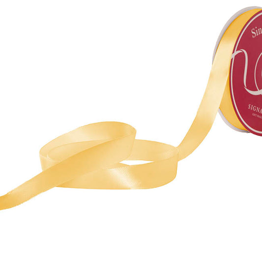 Jumbo Bulk Ribbon Single Face Satin Pale Marigold(25mmx100y)