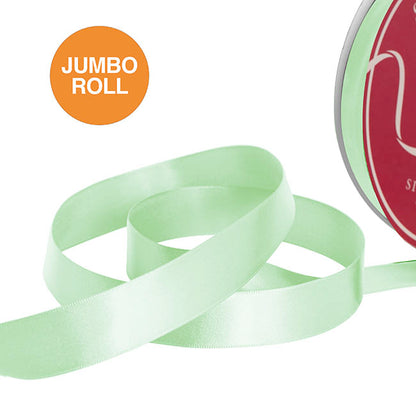 Jumbo Bulk Ribbon Single Face Satin Spearmint (25mmx100yd)